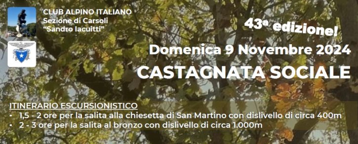 Castagnata Sociale - Domenica 9 Novembre 2025