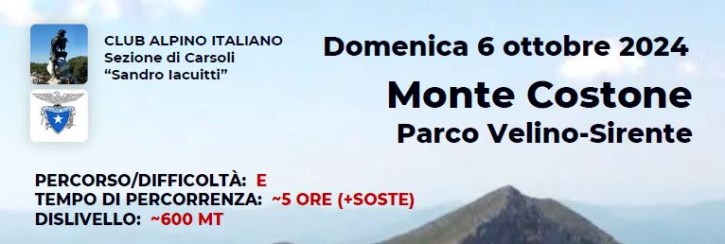 Monte Costone Parco Velino-Sirente - Domenica 6 Ottobre 2024