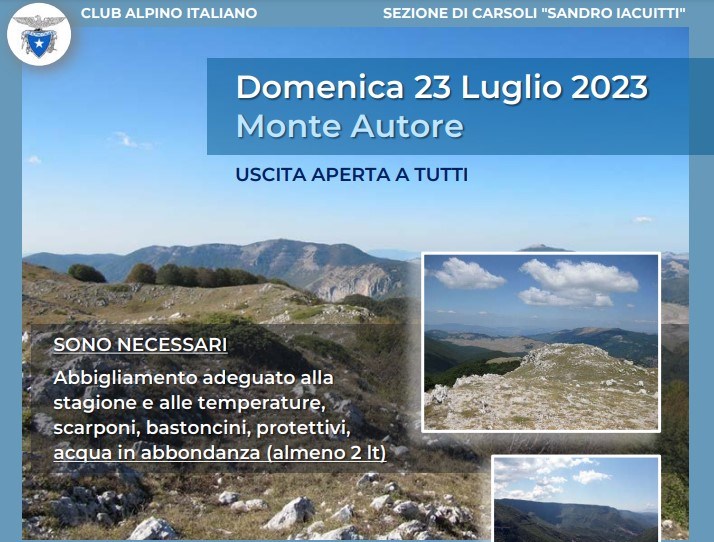 Monte Autore - Domenica 23 Luglio 2023