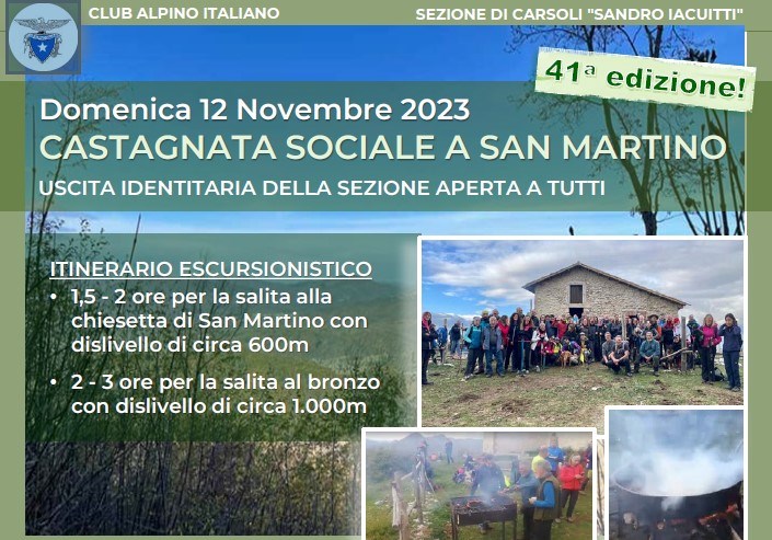Castagnata Sociale a San Martino - Domenica 12 Novembre 2023