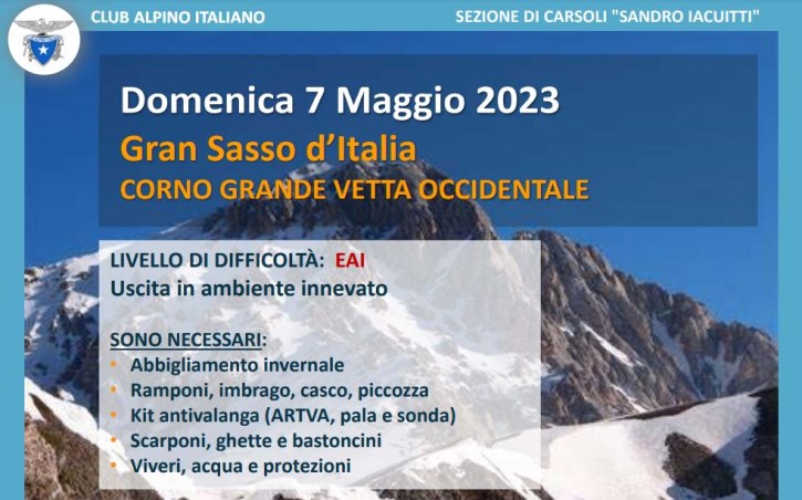 Gran Sasso d'Italia - Domenica 7 Maggio 2023