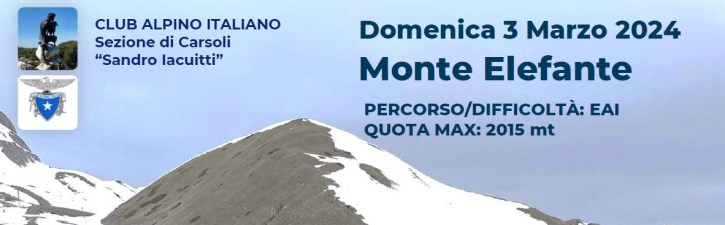 Monte Elefante - Domenica 3 Marzo 2024