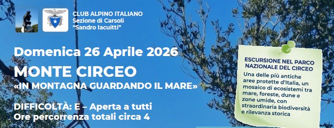 Monte Circeo - Domenica 26 aprile 2026