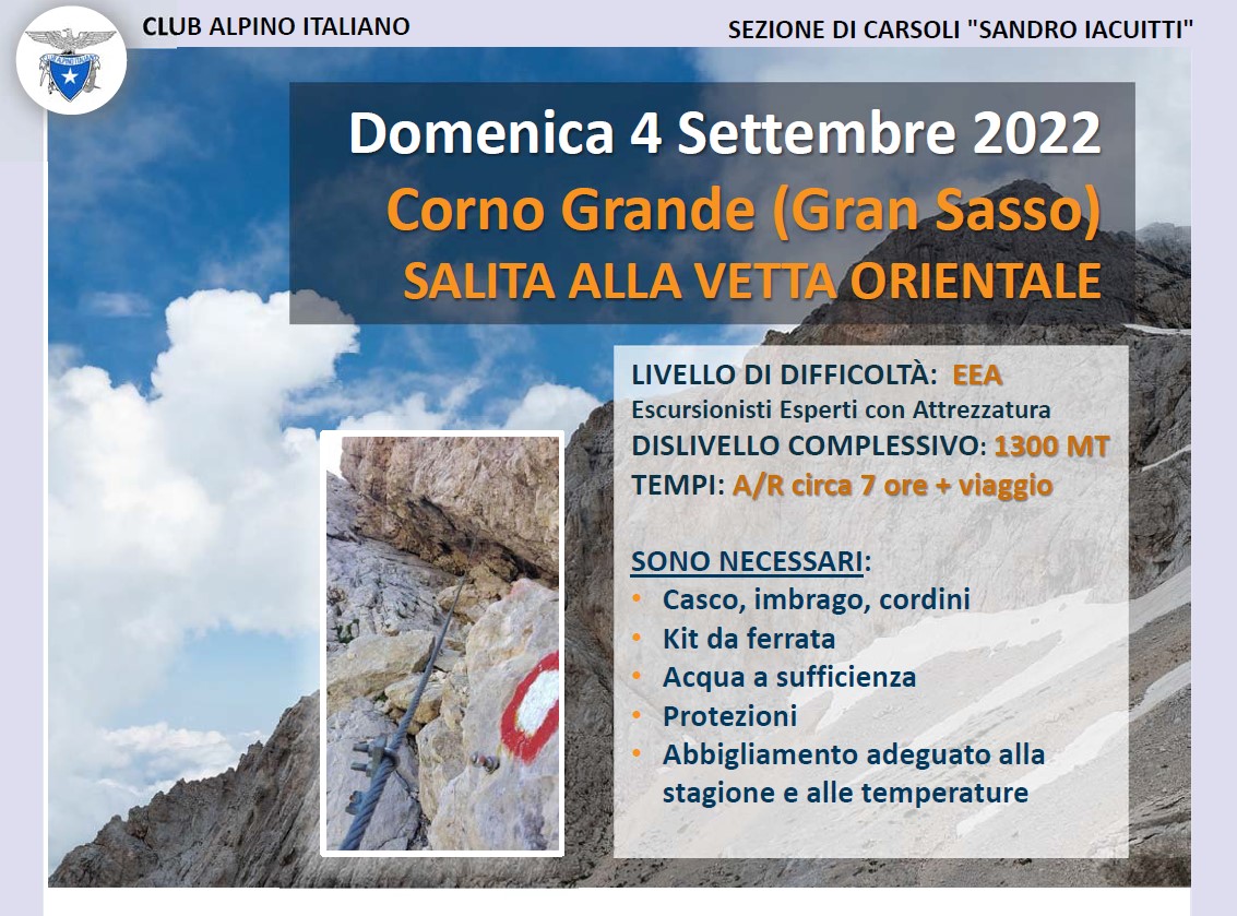 Corno Grande (Gran Sasso) - Domenica 4 Settembre 2022